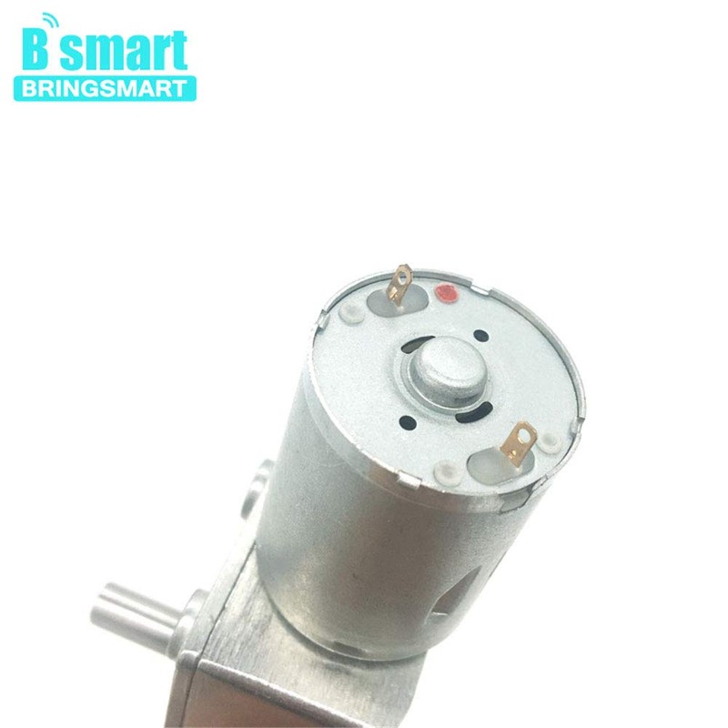 BRINGSMART JGY-370 12V 10rpm DC Worm Gear Motor 12 Volt