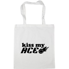 Hippowarehouse Kiss My Ace Tote Shopping Gym Beach Bag 42cm x38cm, 10 litres