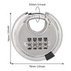 Stainless Steel Password Round Padlock Key 70mm thickened 9, 5mm