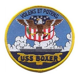 Squadron Nostalgia LLC USS Boxer Patch – Sew On, 4" Navy