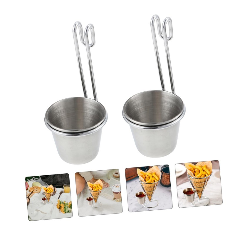 CIYODO 2 Pcs Stainless Steel Sauce Cups Sauce Storage Containers