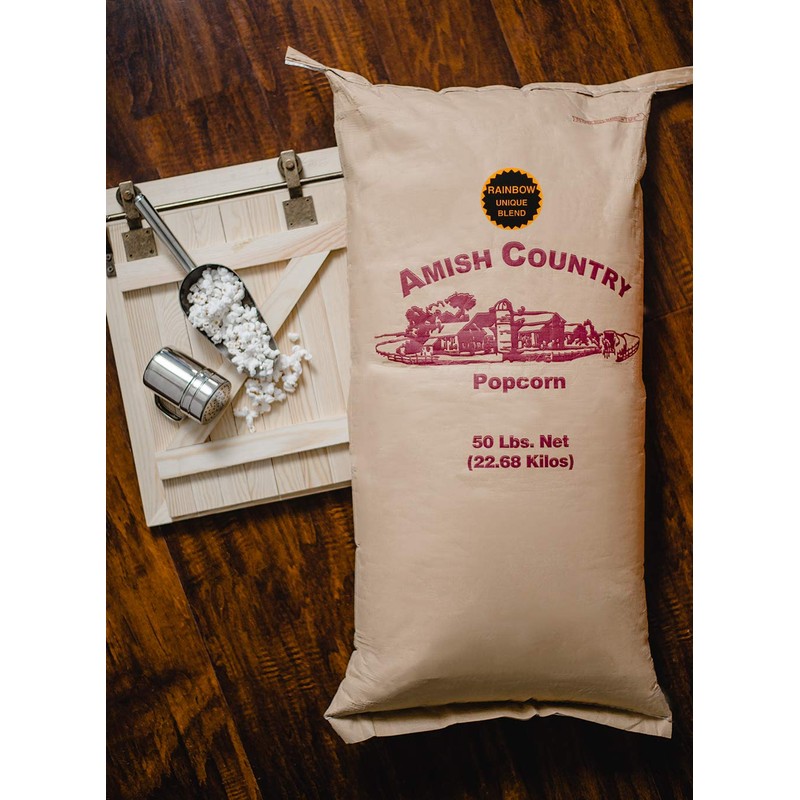 Amish Country Popcorn | 50 lb Bag | Rainbow Popcorn