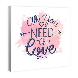 Edenpack Inspirational Quote Canvas Wall Art Motivational Quote Framed Prints Decor for Bedroom Kitchen Walls Office Hallway Woman Special Occasions Gift (Romantic Quote 1, 8''x8'')