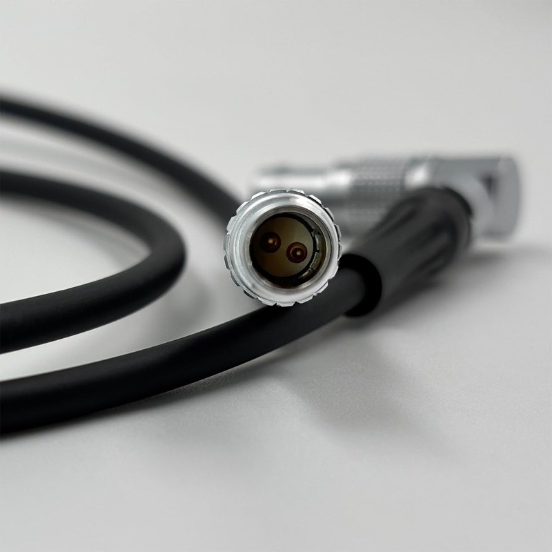 Rotatable Right Angle LEMO-Compatible 0B 2-Pin Male to 2-Pin Male