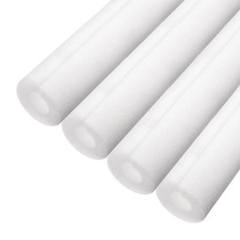 sourcing map 4pcs Pipe Insulation Foam Tube Split Pipe Lagging 10mm(3/8 Inch) ID 22mm OD 3ft Freeze Protection for Copper Pipe, White