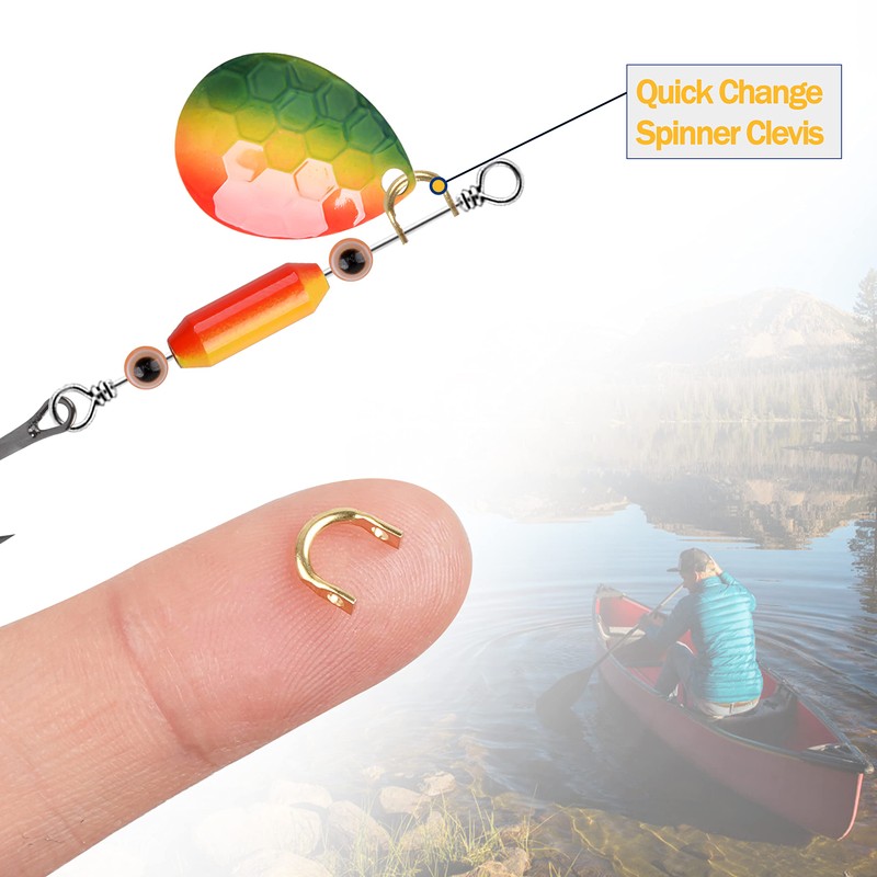 Fishing Clevis Easy Spin U-Shaped Brass Links, 120/250pcs Quick Change
