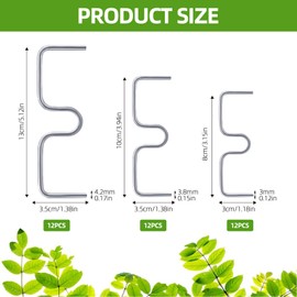 eupdd 36 Pieces Fruit Tree Branch Separators: M8+M10+M13 Branch Puller, M-Shaped Branch Spreader, Branch Support for Fruit Trees, Branch Spreaders for Garden Trees, Branch Clips for Fruit Trees,