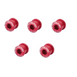NELboNs Bike Chainring Bolts for Road MTB Bikes Single Chainring and Double Chainring Bolts Aluminum Alloy,Pack of Red