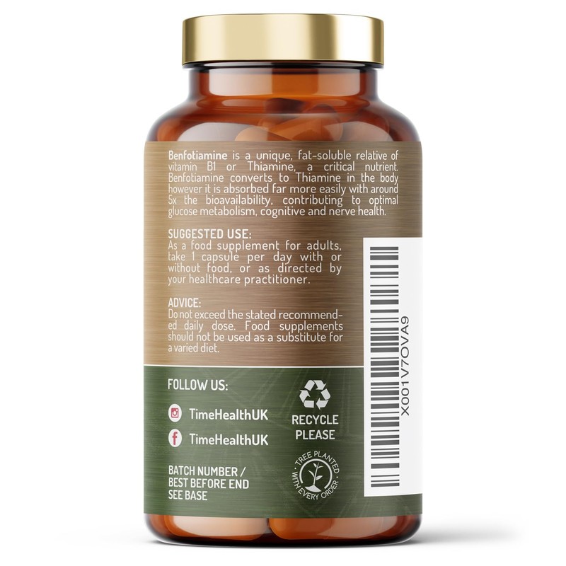 New: Benfotiamine - 300mg x 120 Capsules - Fat Soluble