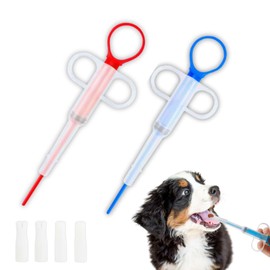 Yowfond Pack of 2 Pill Dispenser for Cats and Dogs, Reusable Pet Feeder Pill Launcher Pet Pusher Tablet