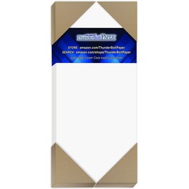 100 Bright White Smooth Card Paper Sheets - 4.25 X 11 Inches Half Letter Size Cut Long - 80# (80 lb/Pound) Cover Weight - Quality Paper - Smooth Finish