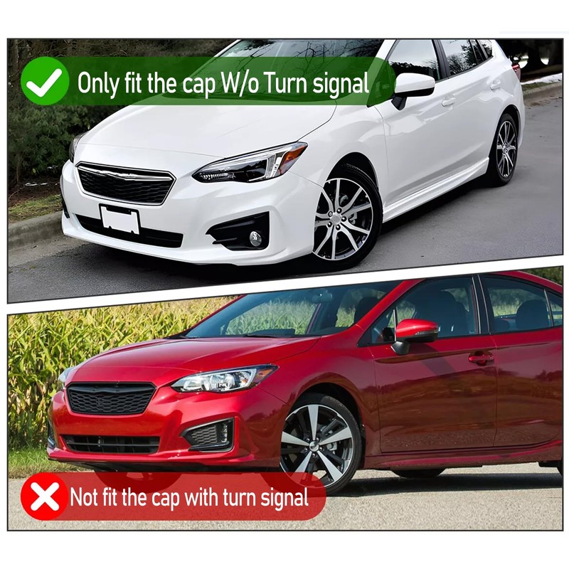 KYYET Gloss Black Side Mirror Cover Cap Fits For 2017
