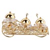 Golden Sugar Jar,European Crystal Sugar Bowl Kitchen Condiment Containers Seasoning