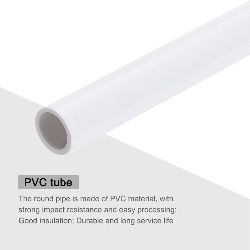 MECCANIXITY 5/16 Inch PVC Rigid Tube Round Pipe Tubing Hardware
