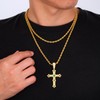 KRKC Men's Necklace Cord Chain 18 K Gold Plated /