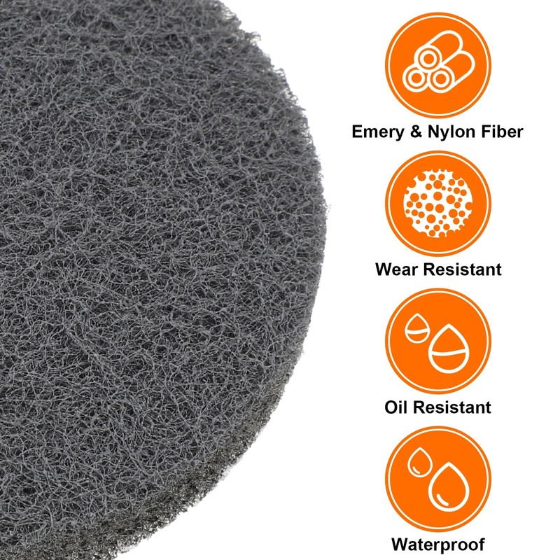 sourcing map 12pcs Scrubber Scouring Pads 1200 Grits 3 Inch