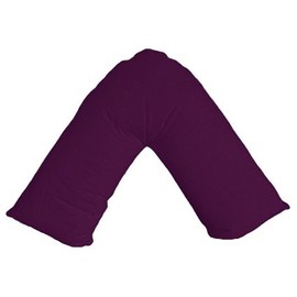Maria Luxury Bedding & Linen V shaped Orthopaedic Nursing Pillowcase | Neck And Back Support | Pregnancy V-shaped Pillowscase (Plum)