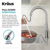 KRAUS Oletto Single Handle Pull Down Kitchen Faucet in Chrome,