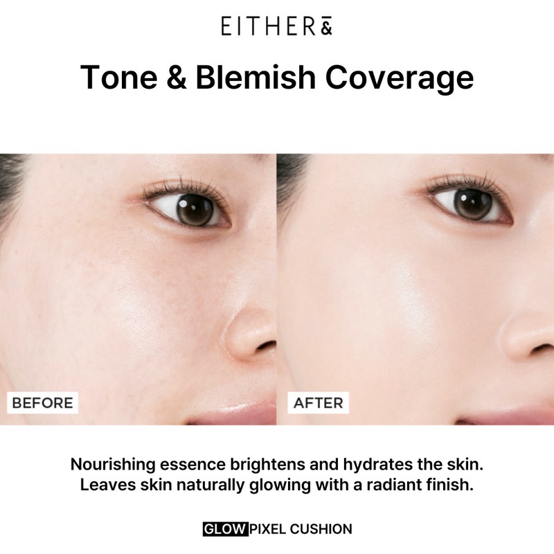 EITHER& [EITHER&]Glow Pixel Cushion (4 Colors)
