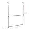 Oceanstar ACR1538C 2-Tier Portable Adjustable Rod Closet Hanger, Chrome