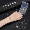 UNICRAFTALE 12 Sets Bracelet Bezel Settings Stainless Steel Bracelets Cabochon
