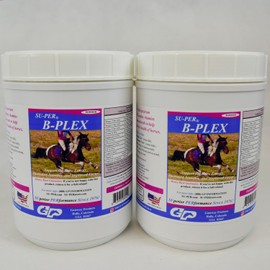 SU-PER B-Plex Powder Equine Vitamins - Complete B-Complex Horse Vitamins and Minerals Supplement - Healthy Hooves, Red Blood Cells, Horse Calming Powder - 2.5 Pounds, (2 Pack)
