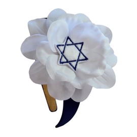 Hanukkah Jewish Star Blue Star of David Chanukah Girls Headband (Girls Arch Style (3 years-adult), Blue)