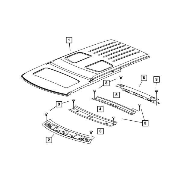 Mopar Genuine Mopar Panel Header 55369012AD