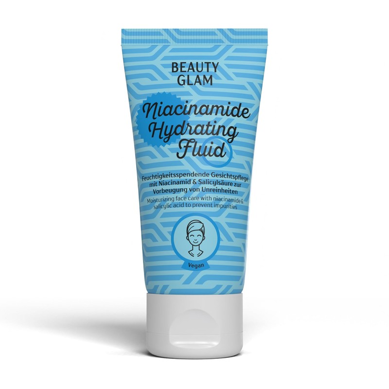 BEAUTY GLAM Hydrating Fluid Day Cream, Vegan, All Skin Types,