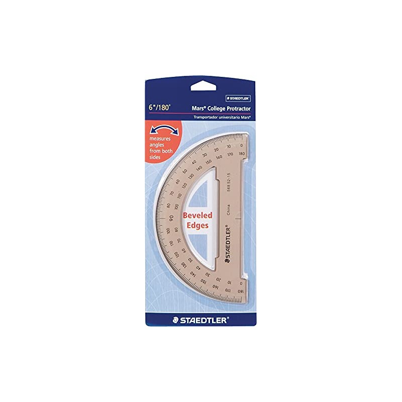 Staedtler(R) Semicircular 6in. Protractor, Clear