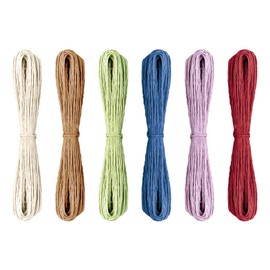 Mayplous 6 Bundles x 10 Meters Multicolor Paper Ribbon for Gift Wrapping, Crafts & Decor (March)