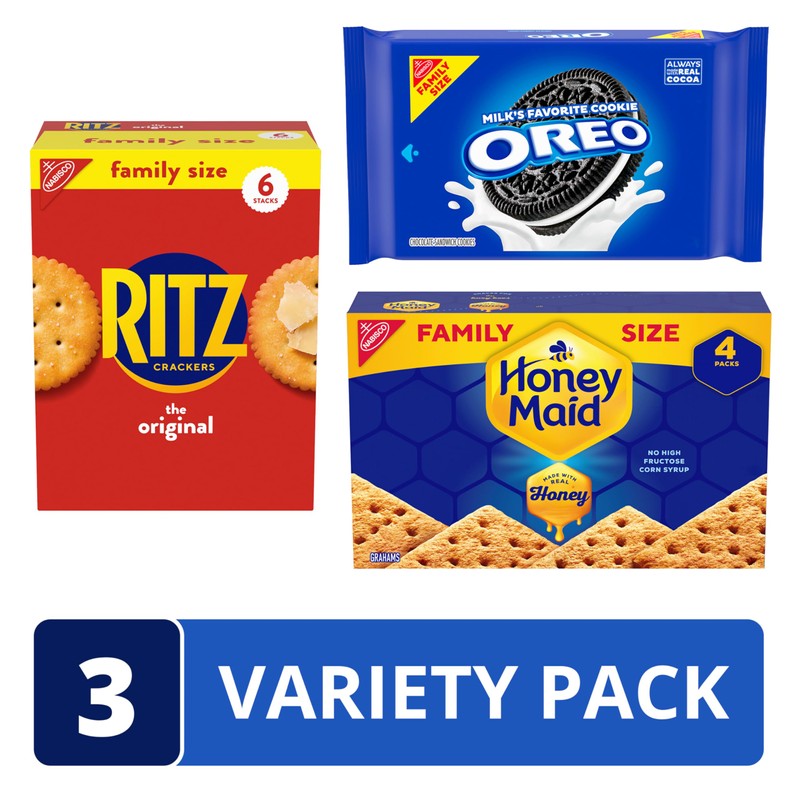 OREO Cookies, RITZ Crackers, Honey Maid Graham Crackers Variety Pack,