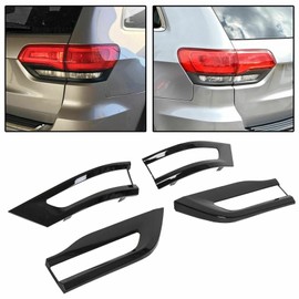 MACHSWON Fit for 2014-2020 Jeep Grand Cherokee Gloss Black Tail Light Trim Bezel Kit