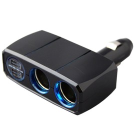 Kashimura 12/24V Auto Identification & Reversible USB Port Socket Direct Type Truck Enabled NKX-226 Black