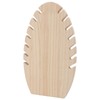 Jewelry Display Stand Freestanding Wooden Hand Made Flame Leaf Shape
