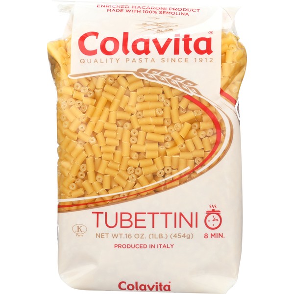 Colavita Pasta, Tubettini, 1 Pound (Pack of 20)