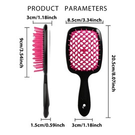 AIMALL 1PC Professional Hollow-Out Air-Bag Comb, Anti-Static Detangling Brush for Wet & Dry Curly Hair, Fast Drying Styling Comb with Scalp Massaging Cushion