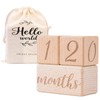 Wooden Age Blocks Milestone Blocks Set for Monthly Milestone Photo