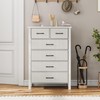 Jocoevol Fluted 6 Drawers Dresser for Bedroom, Tall Modern Chest