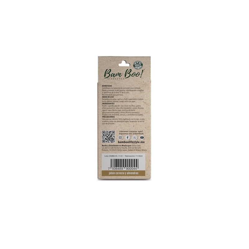 20 Pack Jabón Artesanal Natural Cerveza y Almendras 100 G