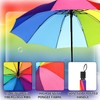 Gelasgo Compact Travel Umbrella, Portable Folding Windproof and Rainproof Rainbow