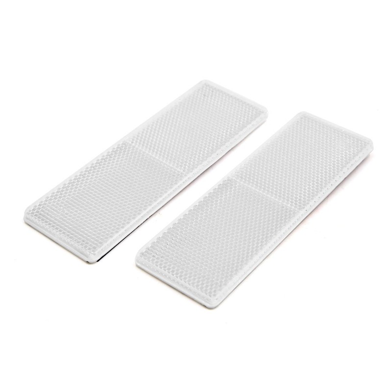 uxcell 2pcs White Plastic Reflective Plate Adhesive Reflector Universal 145mm