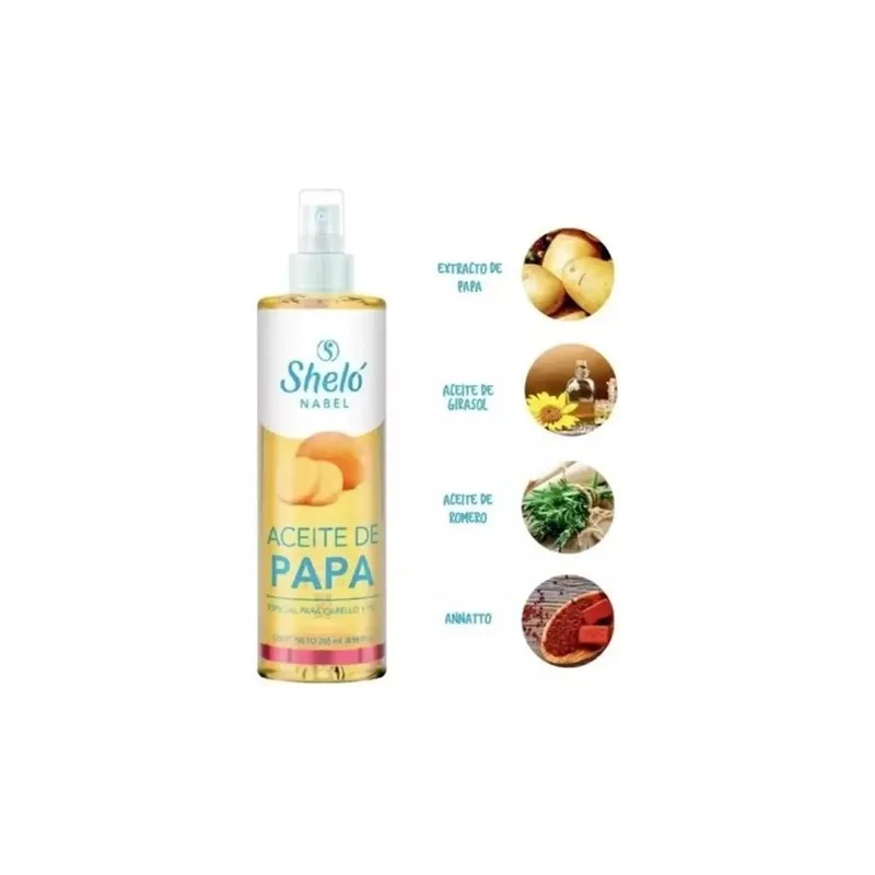 Aceite De Papa Fortalece Cabello Seco 265ml Shelo Nab S047-2