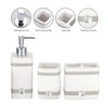 CAA'S Bathroom Accessories Set Ceramic 4 Pieces Bathroom Ensemble for