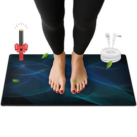 Alfombrilla de puesta a tierra para escritorio, alfombrillas para mejorar el sueño, alivio del dolor, terapia conectada a la tierra. Almohadillas de conexión a tierra con cable de 15 pies, con