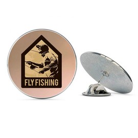 NYC Jewelers Fly Fishing Metal 0.75" Lapel Hat Pin Tie Tack Pinback