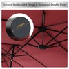 PHI VILLA 15ft Large Patio Umbrella with Base, Double-sided Outdoor