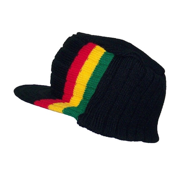 JFH Group Rasta Knitted Winter Skull Cap Hat (One Size)-Black