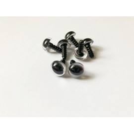 12mm Safety Eyes Plastic Eyes Plastic Craft Safety Eyes for Cat/Stuffed Doll Animal DIY Accessories - 20 Pairs (Clear)