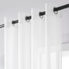 Topfinel Voile Sheer Curtains Linen Structure with Eyelets Translucent Plain